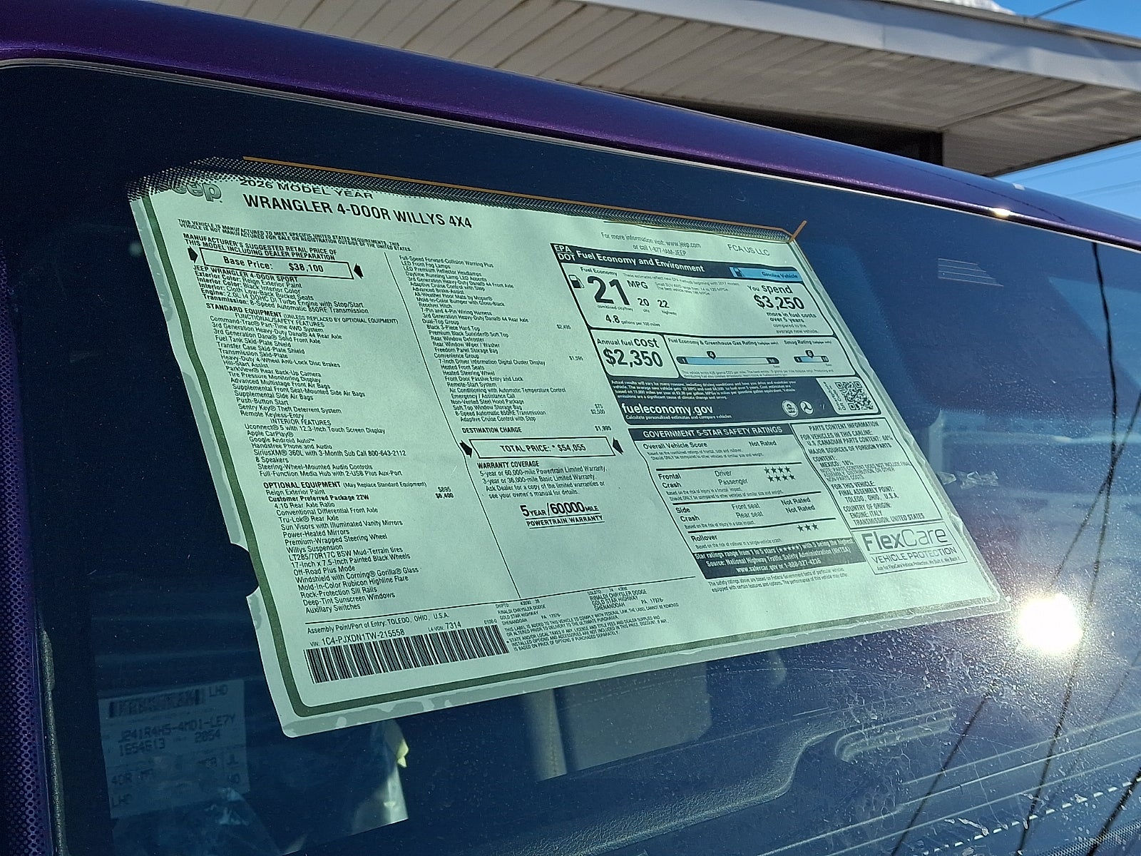 2026 Jeep Wrangler WRANGLER 4-DOOR WILLYS