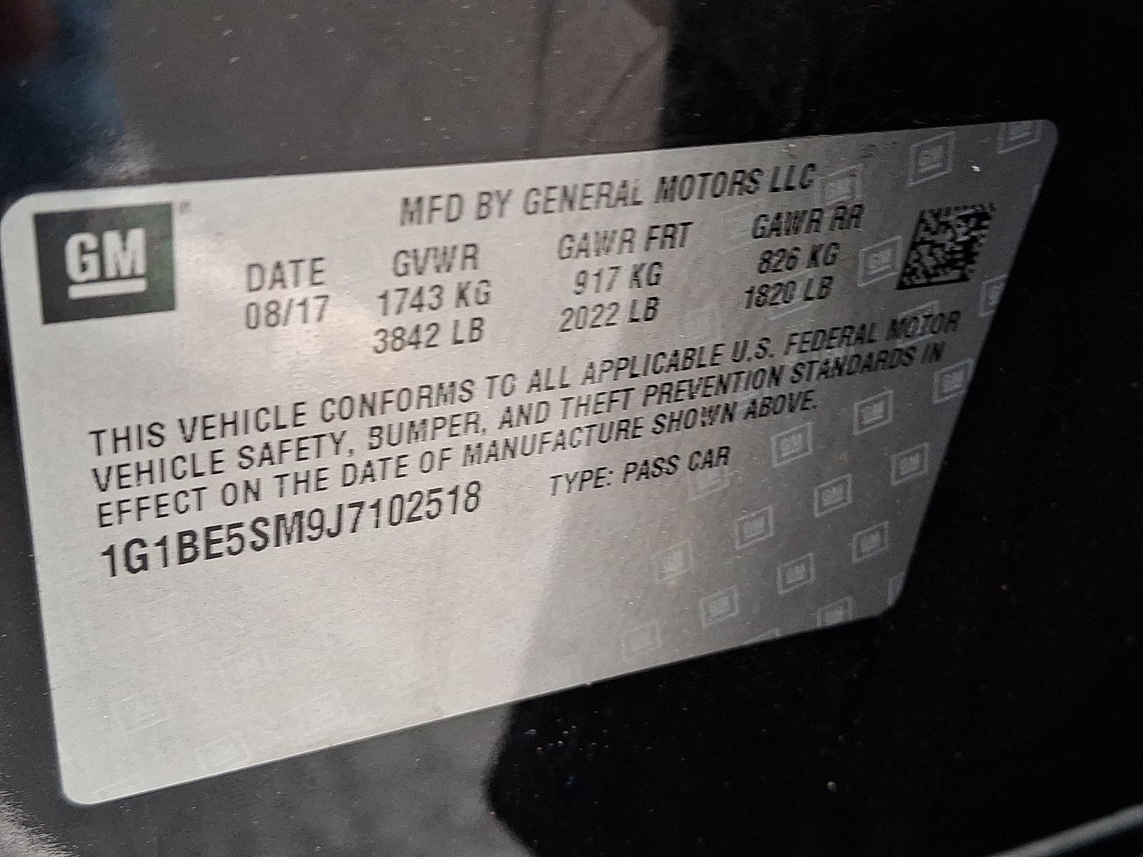 2018 Chevrolet Cruze LT Auto