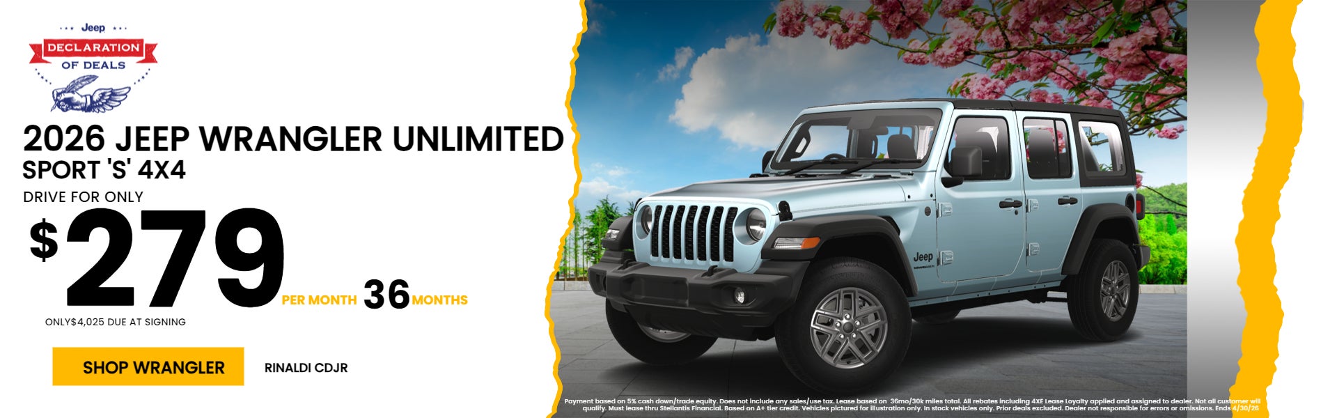 Wrangler Lease April 26